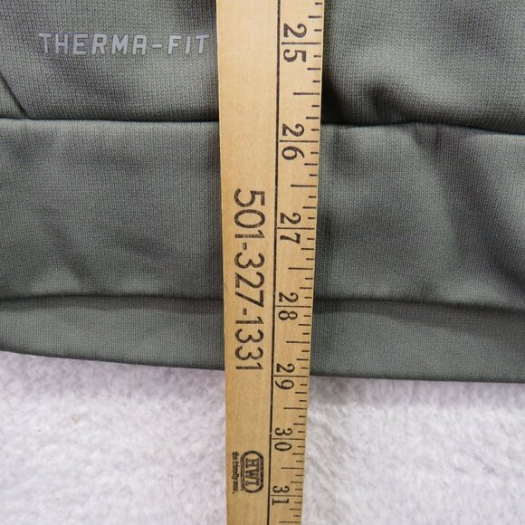 Nike Hoodie Mens Size Large Therma Fit Olive Green Neon Swoosh Logo Graphic - Picture 6 of 9